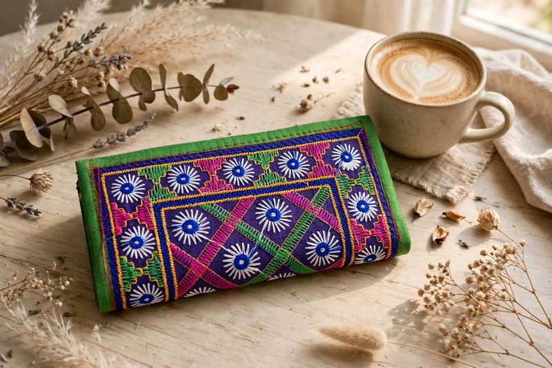 Boho Embroidered Wallet