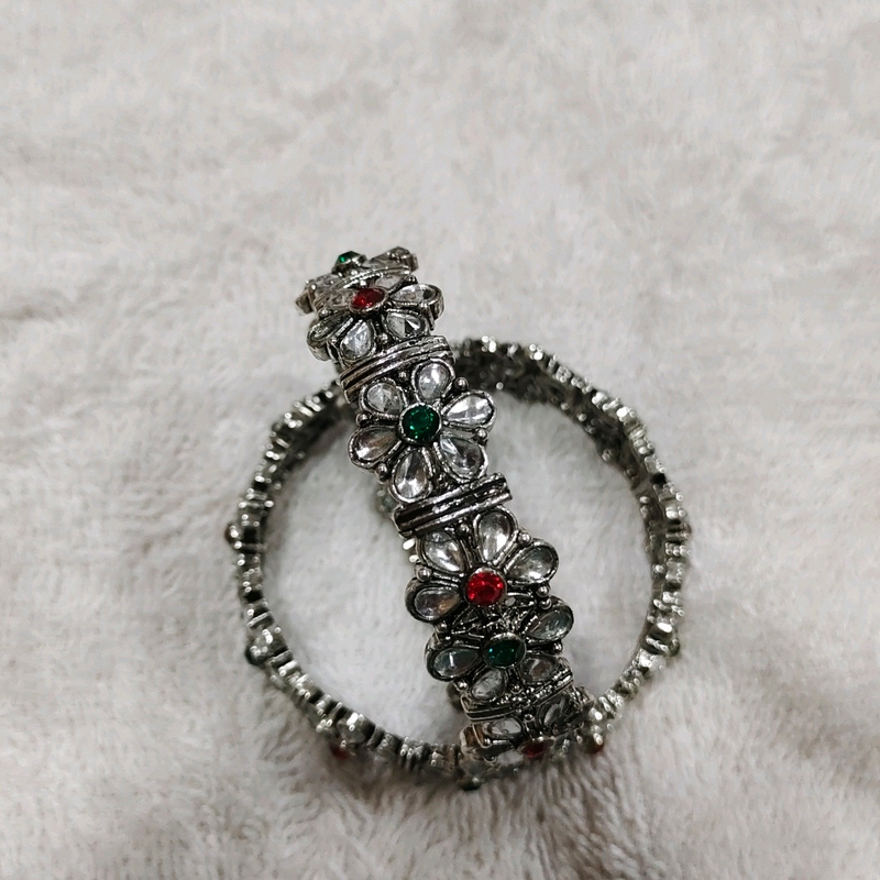 silver replica bangles