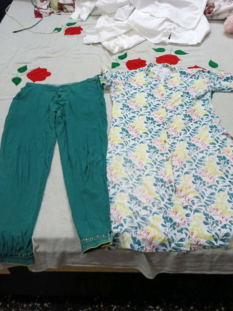 Floral Print Kurta with Pants