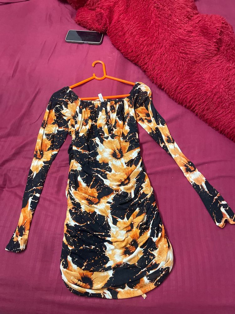 Floral Print Mini Dress