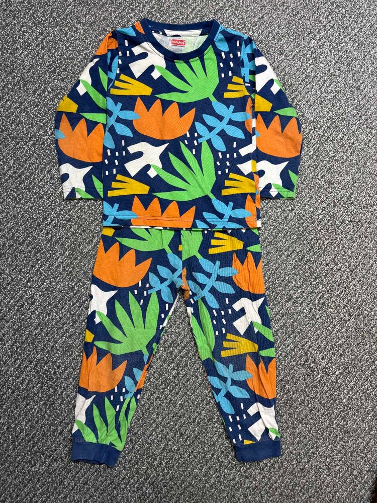 Cute Jungle Print Pajama Set