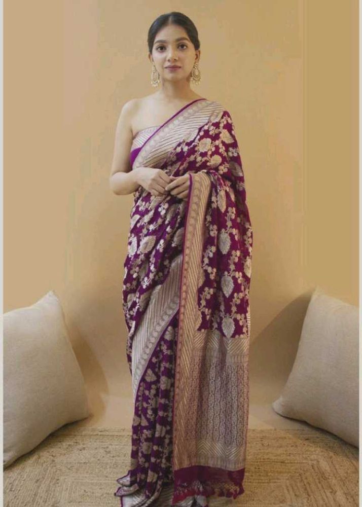 New purple Pattu Silk Heavy Saree