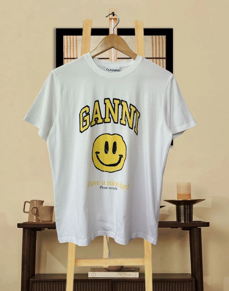 GANNI Smiley Face T-Shirt
