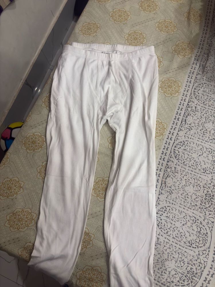 Men's White Thermal Leggings