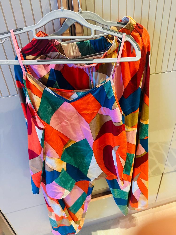 Vibrant Abstract Print Maxi Dress