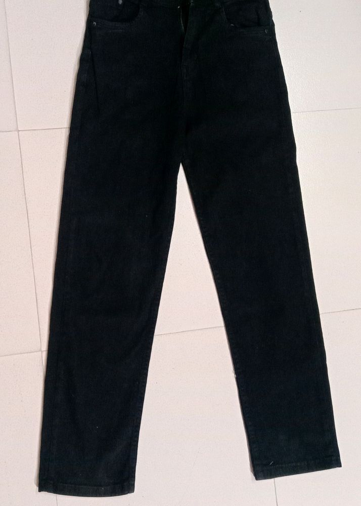 Straight Black High Waist Jeans For Women