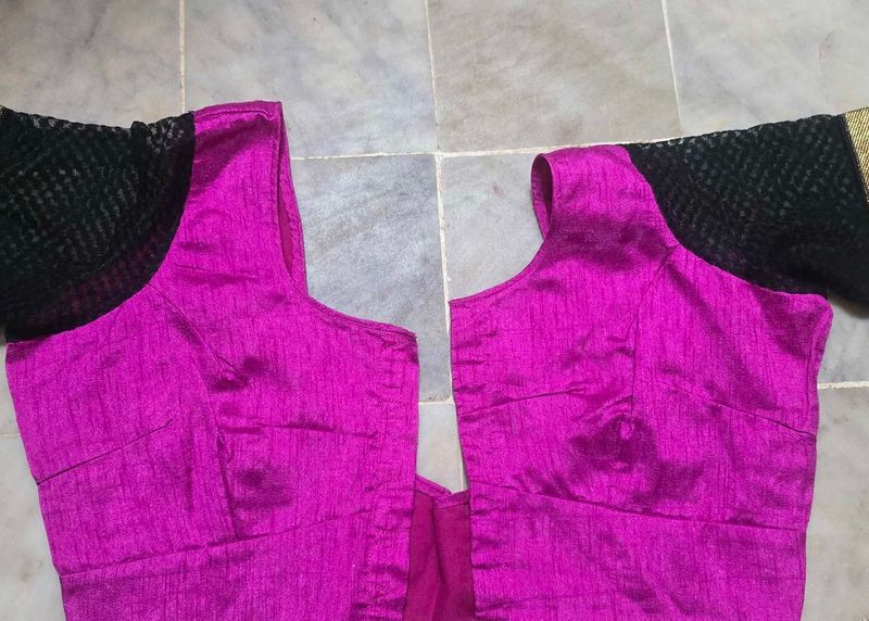 Vibrant Magenta Silk Blouse