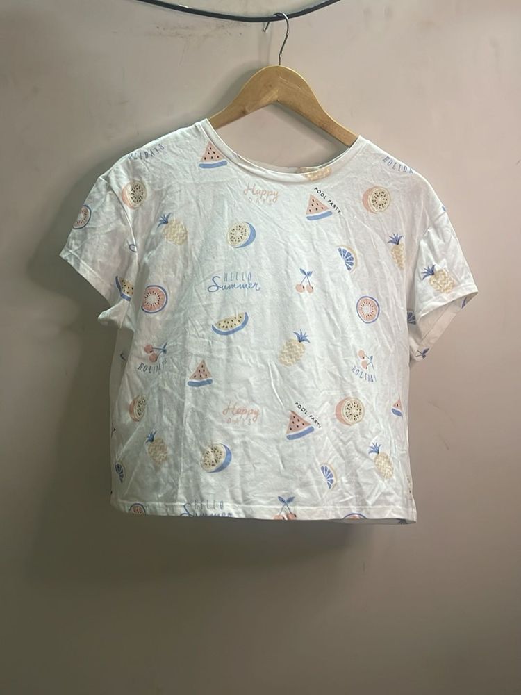 Cute Summer Fruit Print T-Shirt
