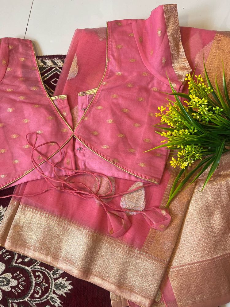 Elegant Pink Silk Blouse