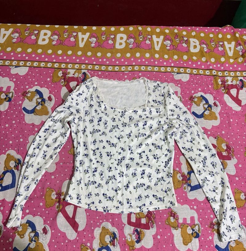 Floral Print Long Sleeve Top