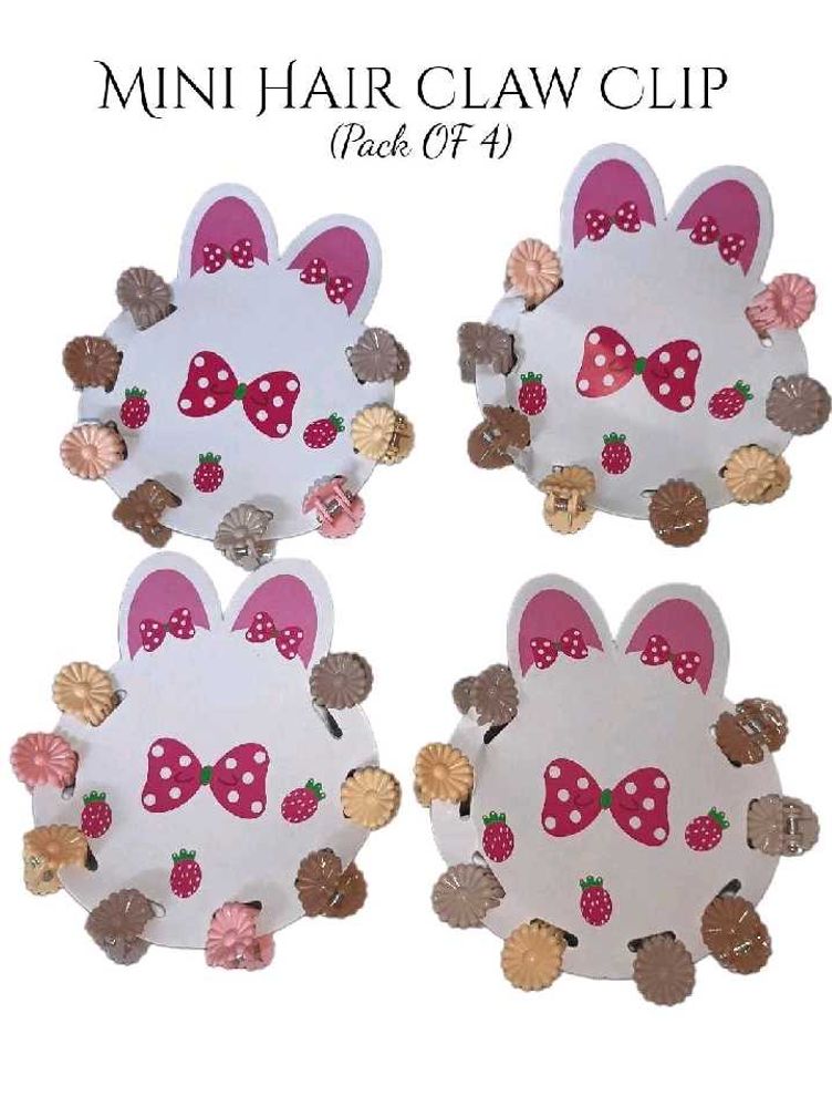 Mini Hair Claw Clips - Set of 4