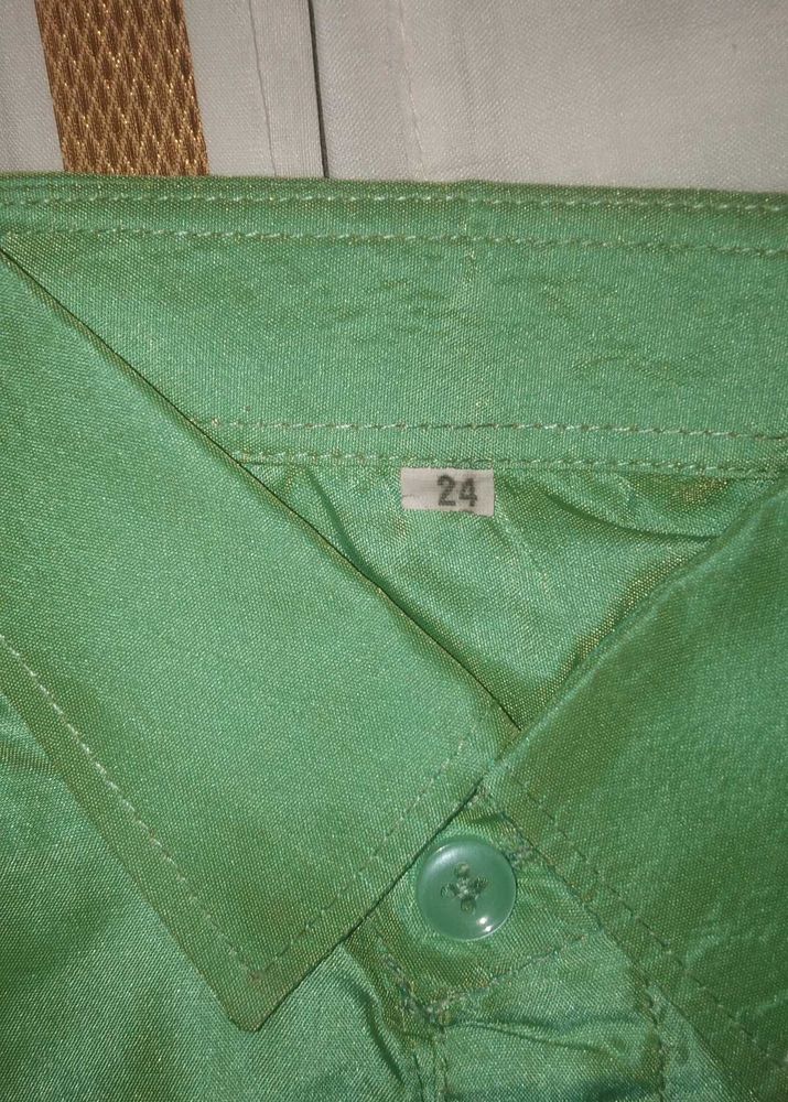 Green Silk Shirt Traditional Kerala Dhoti