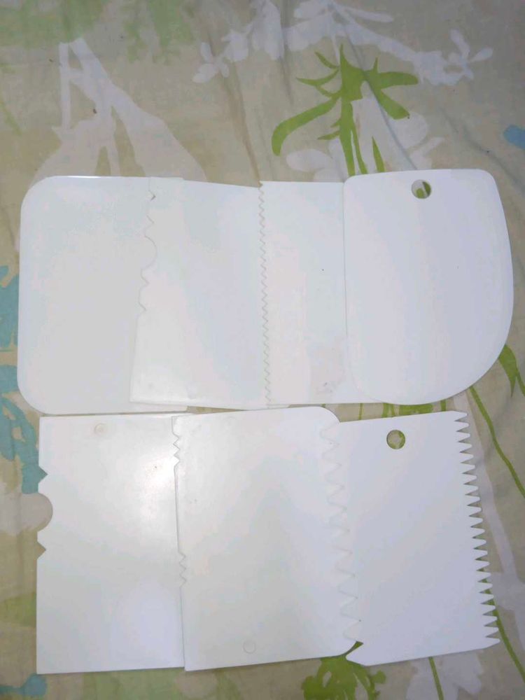 8pc scrapers for cake decor