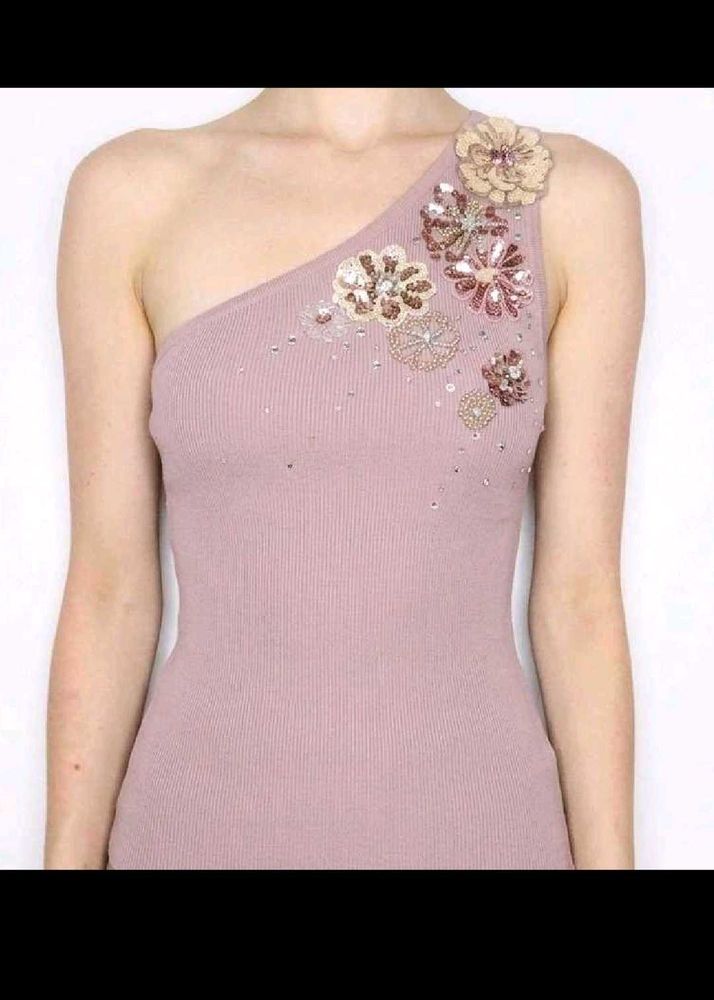 one sleeve beaded top