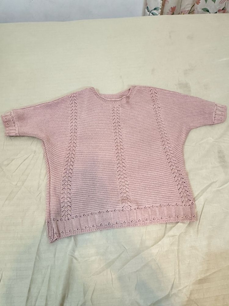 Chic Pink Knit Sweater