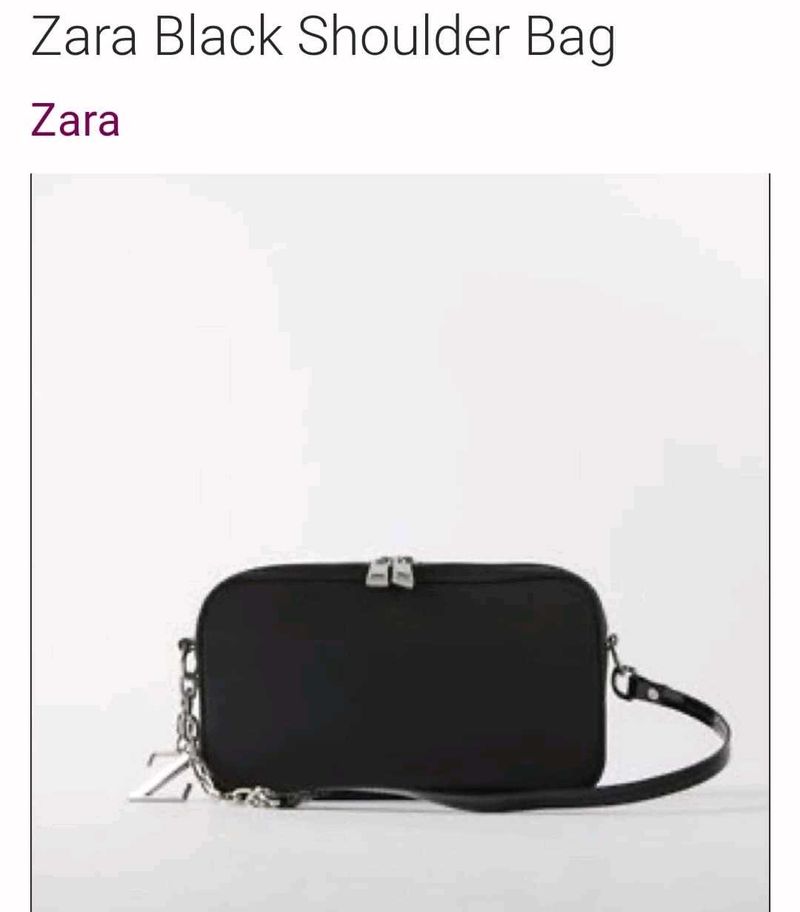 Zara Black Shoulder Bag
