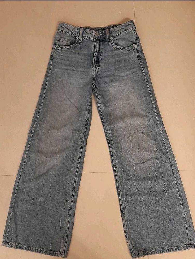 Wide Leg Denim Jeans
