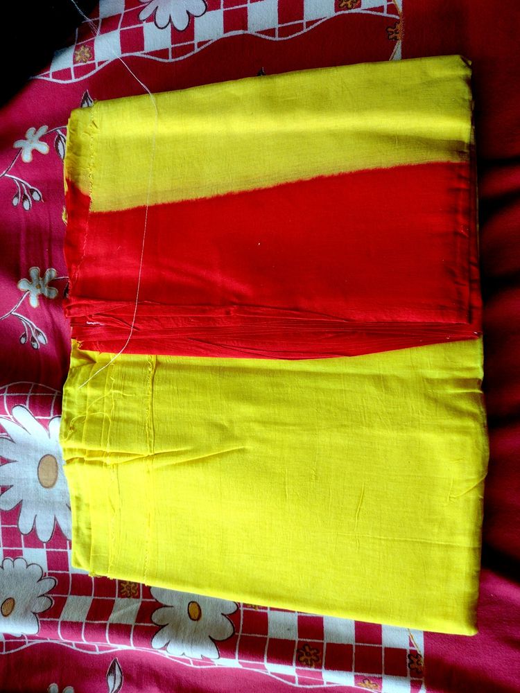 Red &amp; Yellow Saree For Women