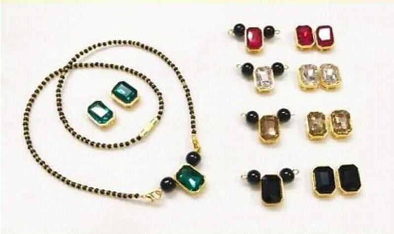 Emerald Accent Mangalsutra Set