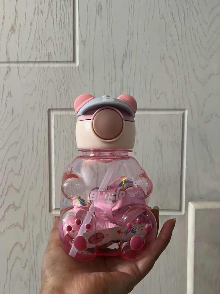 🦄Cute Bear Water Bottle with Straw