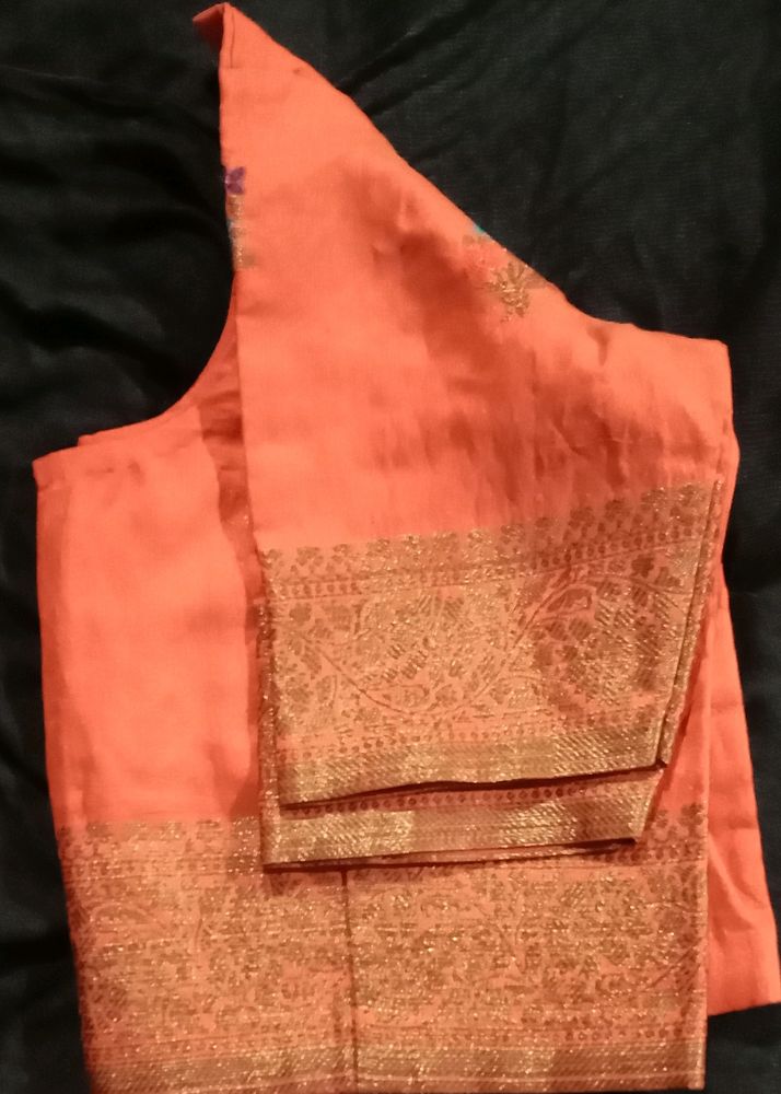 Red Colour Work Blouse