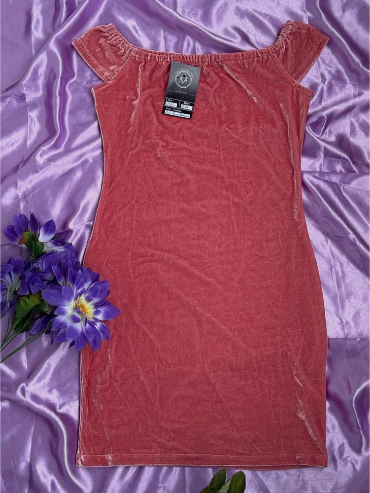 Pink Velvet Mini Dress
