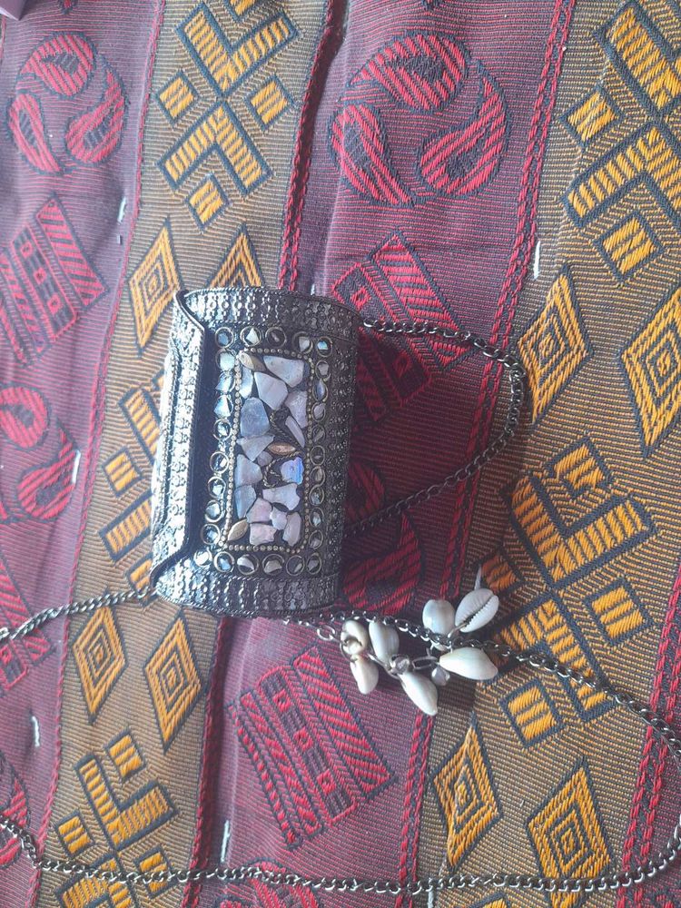 oxidised navratri sling bag