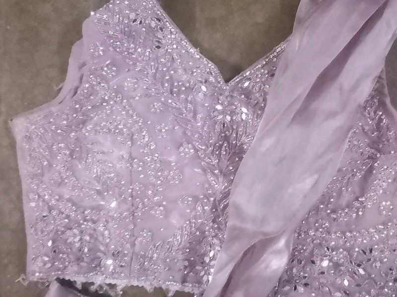 Embellished Lavender Blouse
