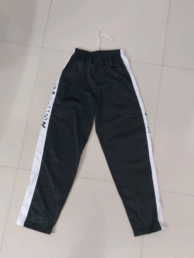Aesthetic Black Track Pants with Side Stripes