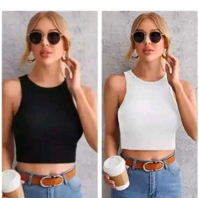 Tank Crop Top - Black &amp; White
