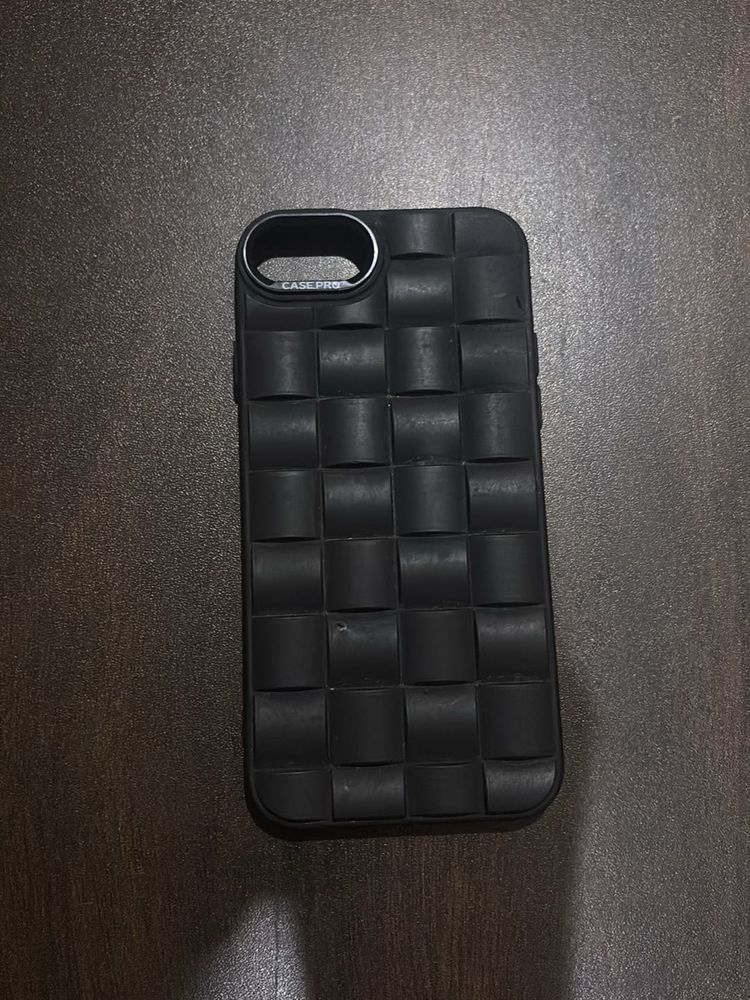Iphone 7 Black Woven Textured Phone Case