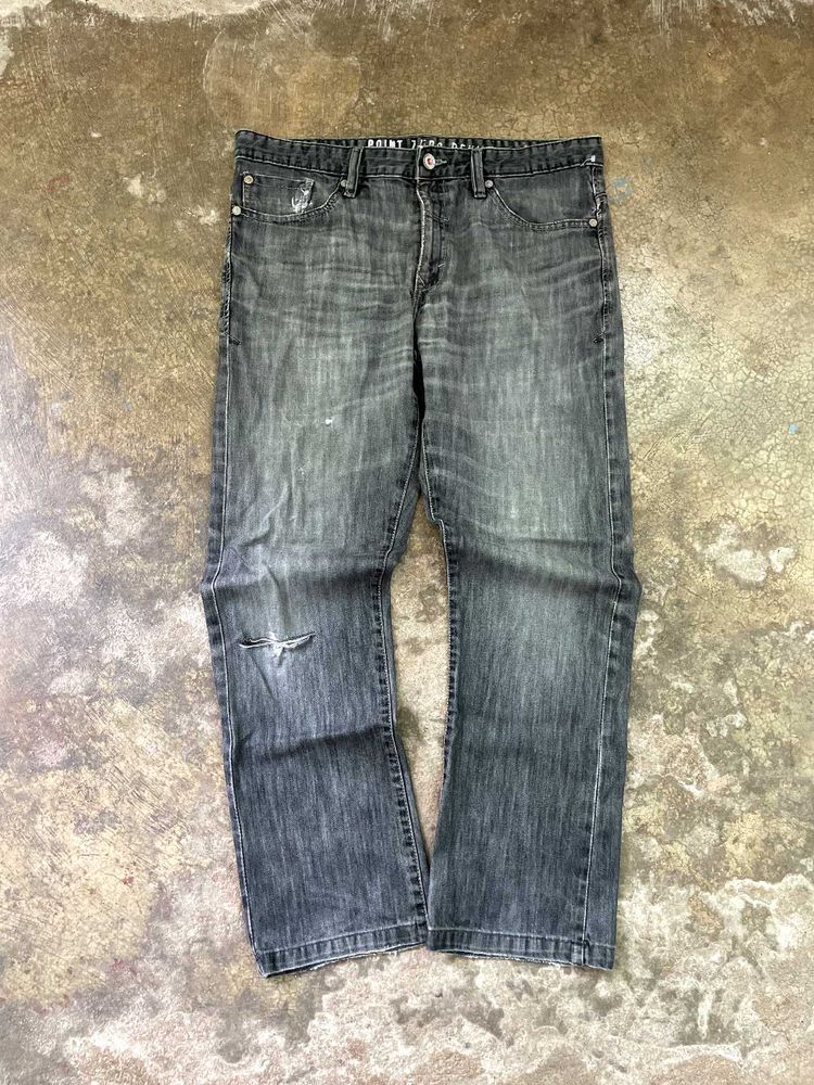 Men's Grey Distressed Jeans