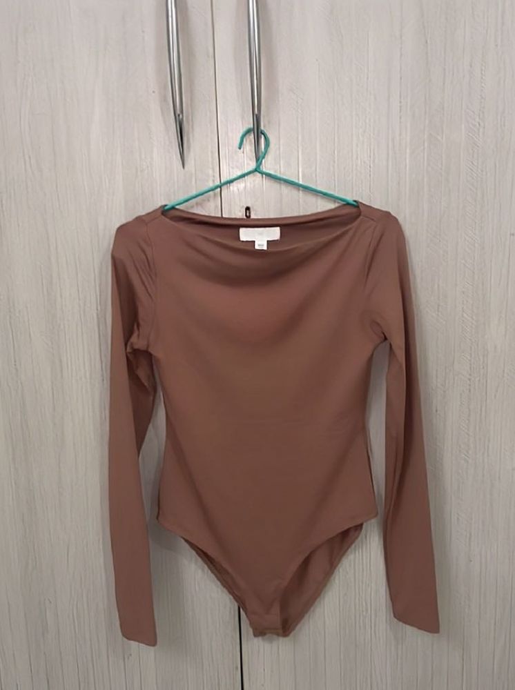 H&amp;M Brown Long Sleeve Bodysuit