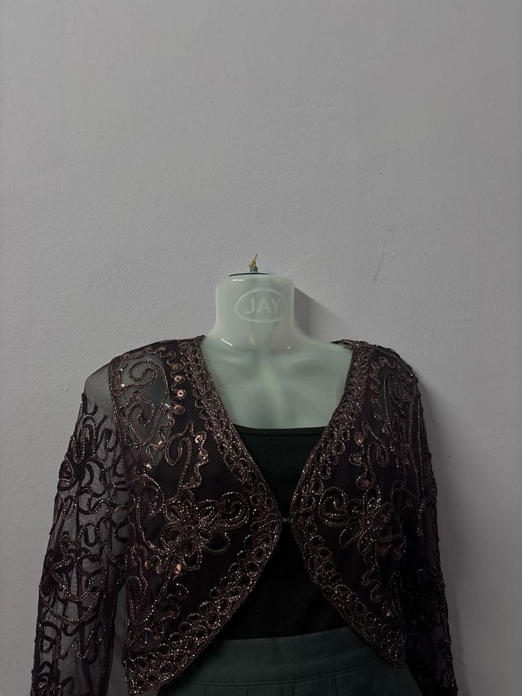 ✨Embellished Net 200s core sequin Jacket✨