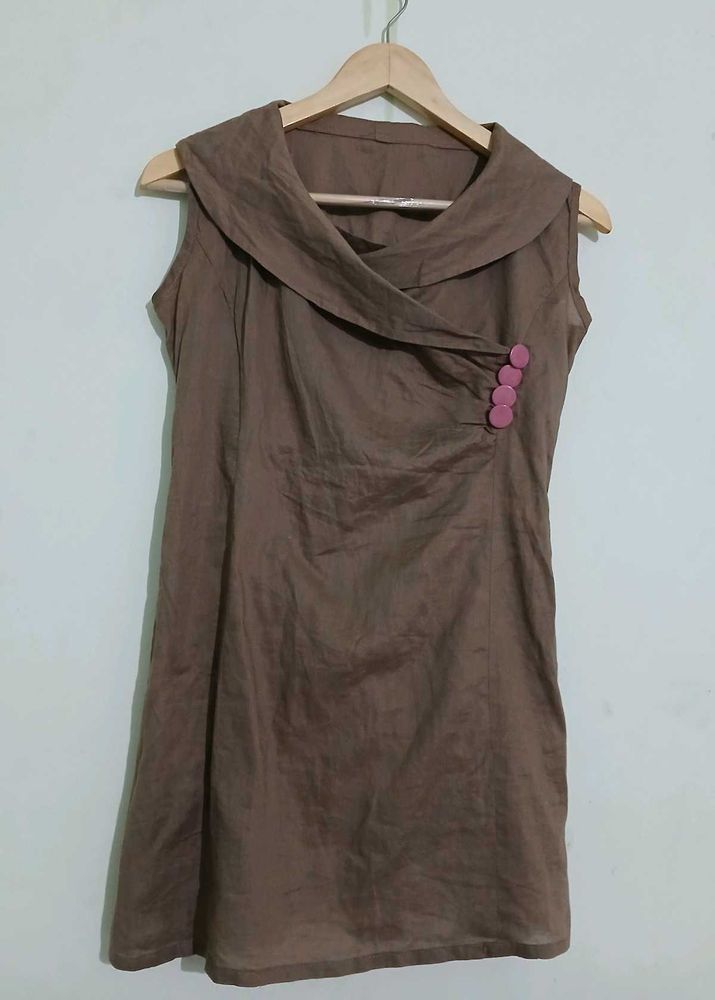 Stylish Brown Sleeveless Top