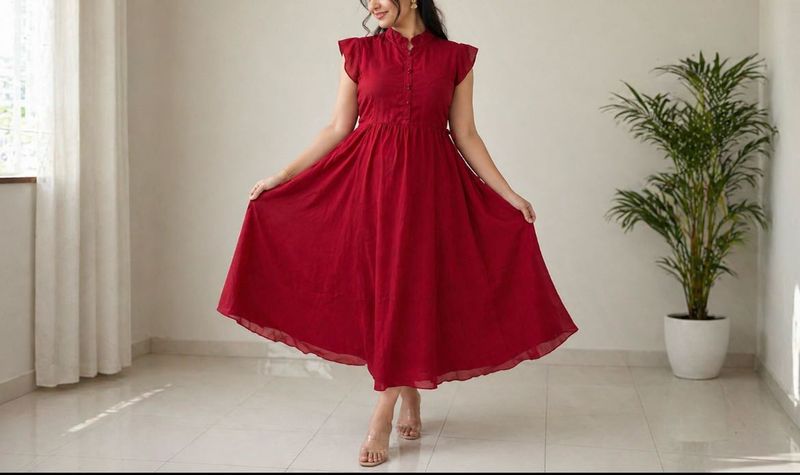 Elegant Red Maxi Dress