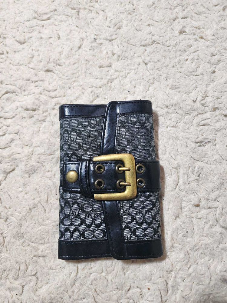 Coach Monogram Wallet with Buckle