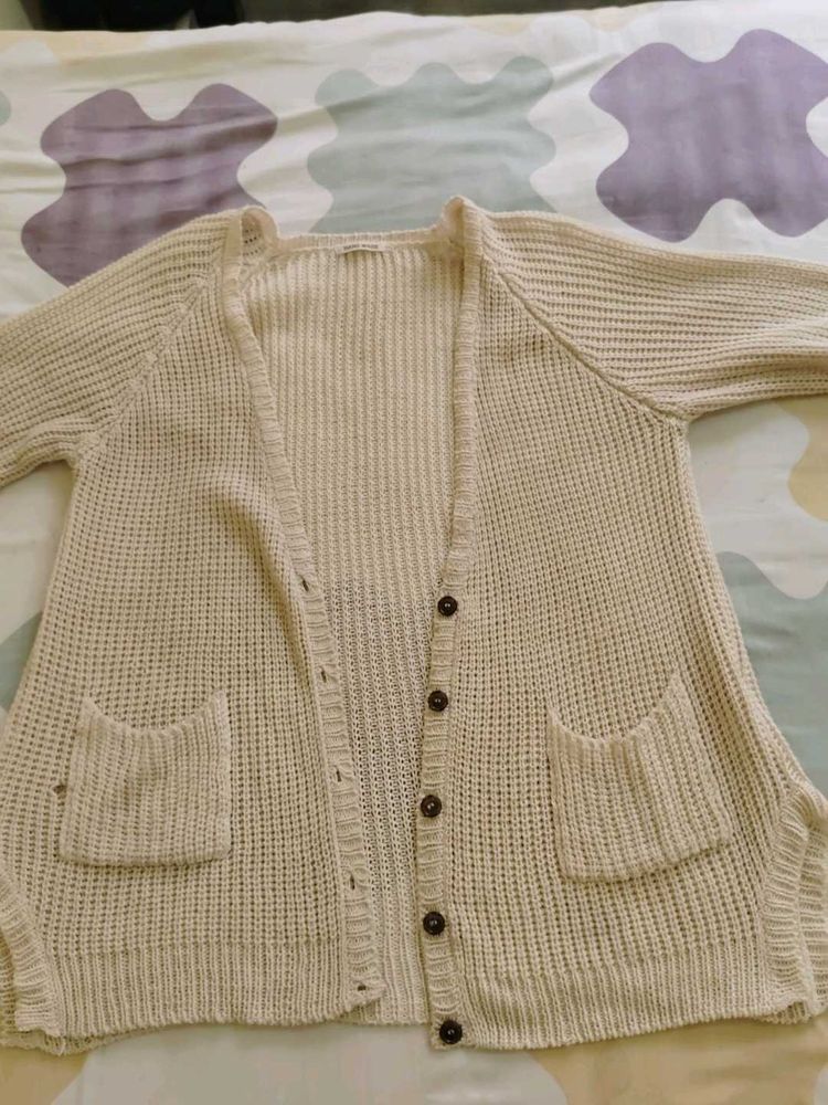 Cream Knit Cardigan