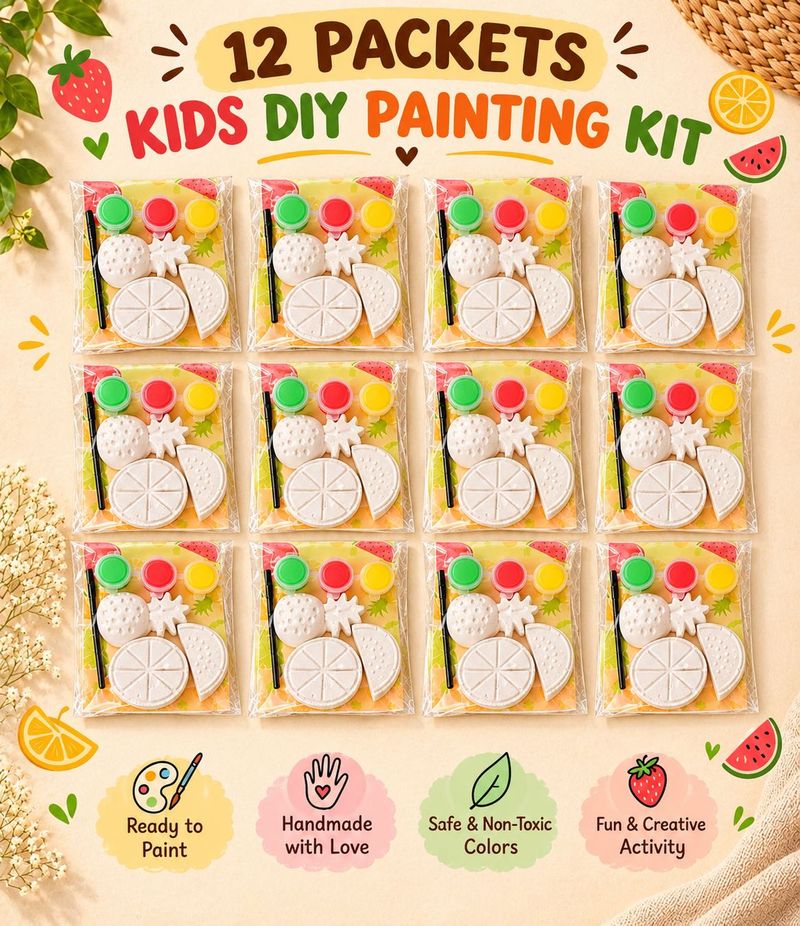 12 Pack Kids DIY Fruit Painting Kits