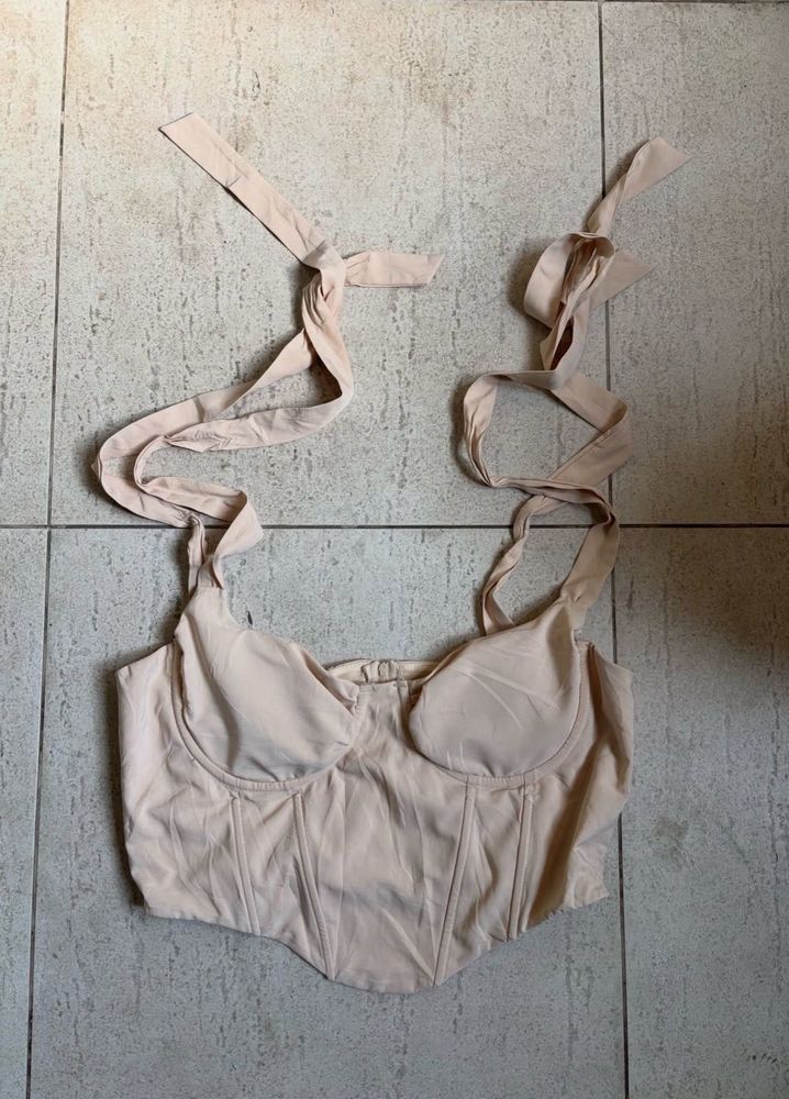 Corset Top with Tie Straps