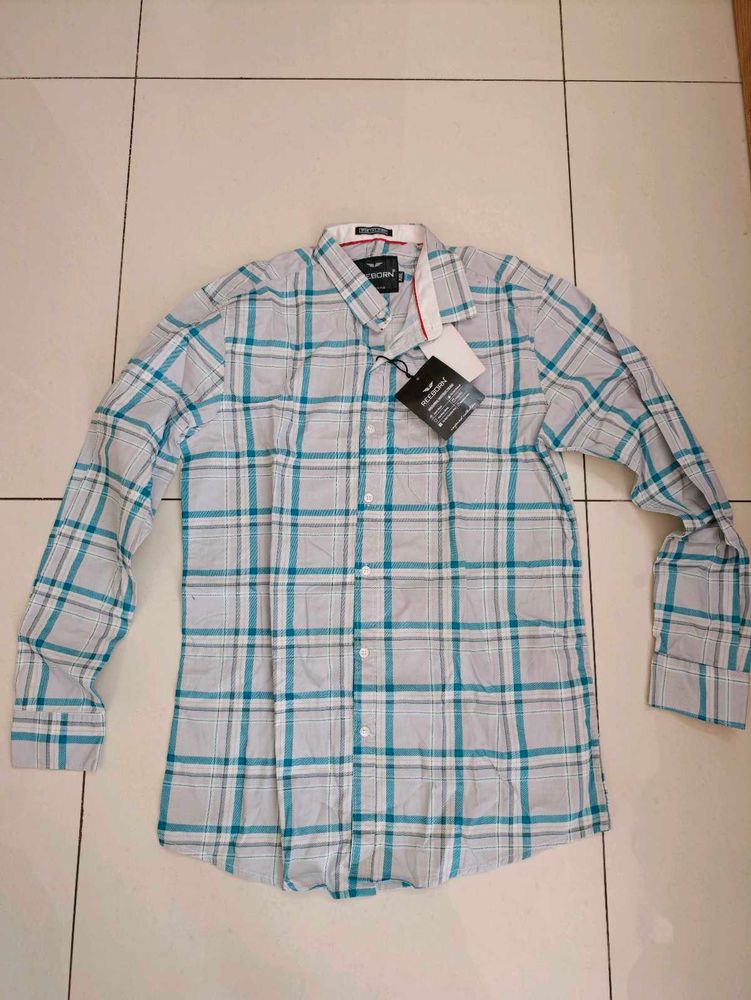 Reeborn Brand New Men's Plaid Long Sleeve Shirt