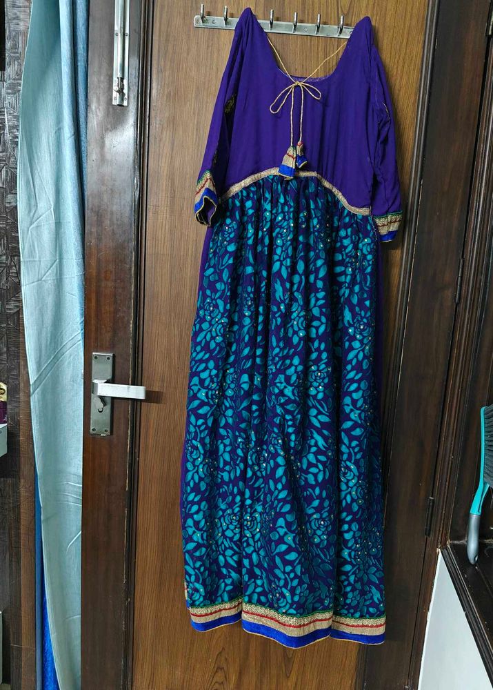 Beautiful Royal Blue &amp; Teal Gown