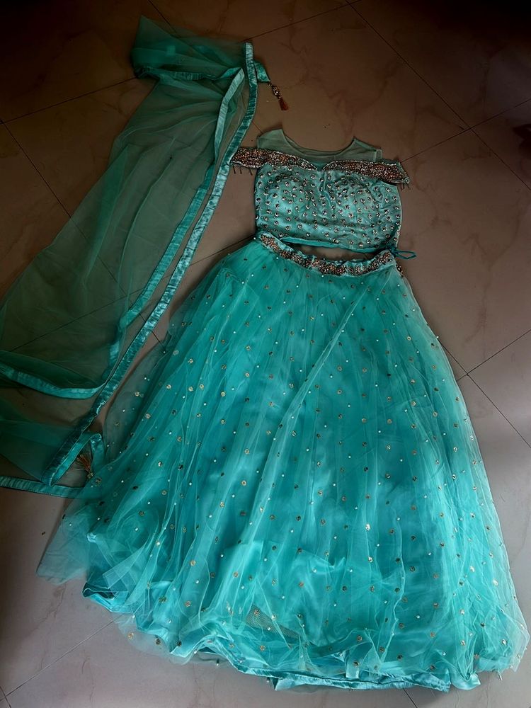 Sea Green Embellished Lehenga Set 🌸✨