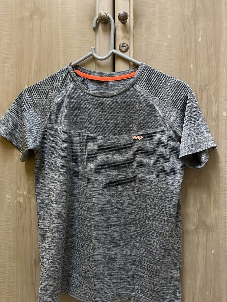 Grey Melange Performance T-Shirt