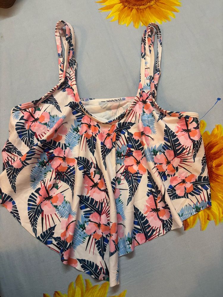 Floral Print Bikini Top
