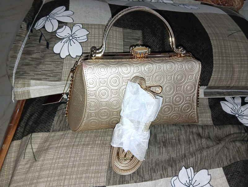 Golden Clutch Bag