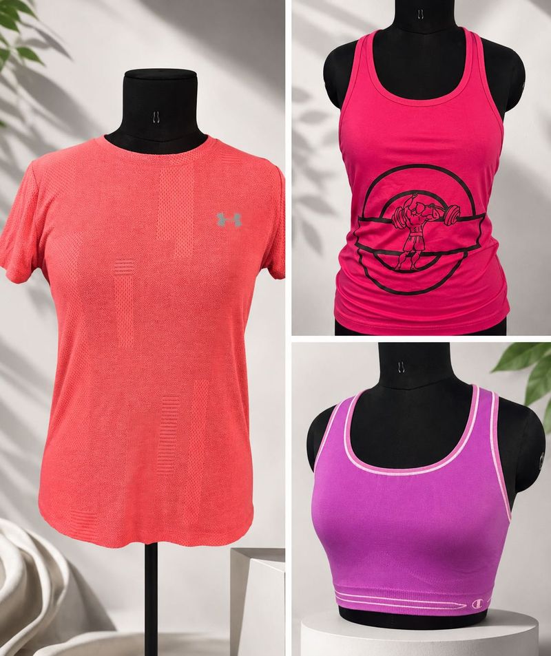 GYM COMBO Top Vest And Sports Bra