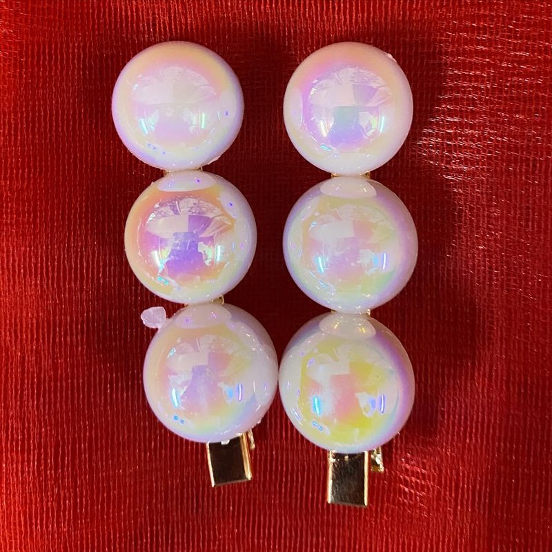 Round Pearl Hairclips