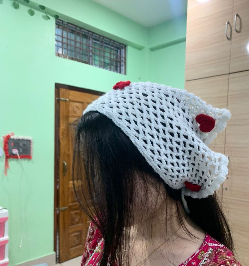 Handmade Crochet Bandana Hair Scarf