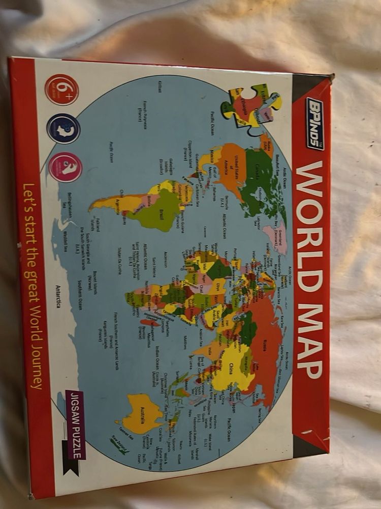 World Map Jigsaw Puzzle for Kids